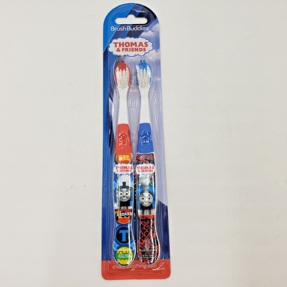 Thomas & Friends Character Toothbrush 2-pk Childs BrushBuddies 2017 Collectible